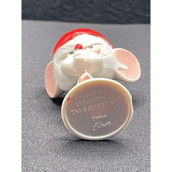 Vintage 1997 Warner Bros Animaniacs Pinky & The Brain Christmas Ornaments - Picture 6 of 6